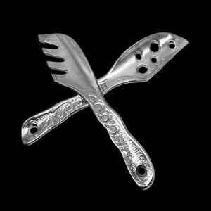 Don Drumm Salad Utensils New Aluminum Spoon Fork Set